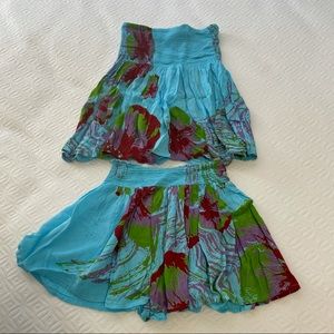 Tahitian top and skirt set